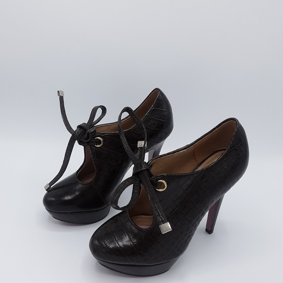 Paris Hilton ARIA - BROWN CROCCO Stiletto Heels - Picture 4 of 6